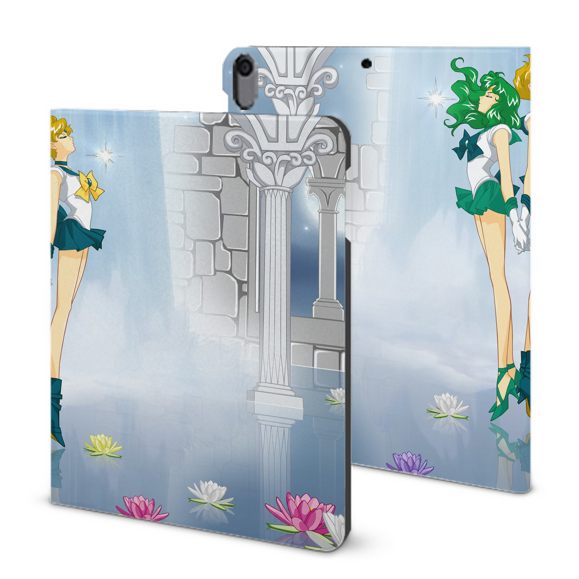 （画像用） 美少女戦士セーラームーン Sailor Moon IPad ケース ブック型 PUレザー TPU 耐衝撃 軽量 薄型 ペン収納なし 全面保護 IPad 各モデル対応